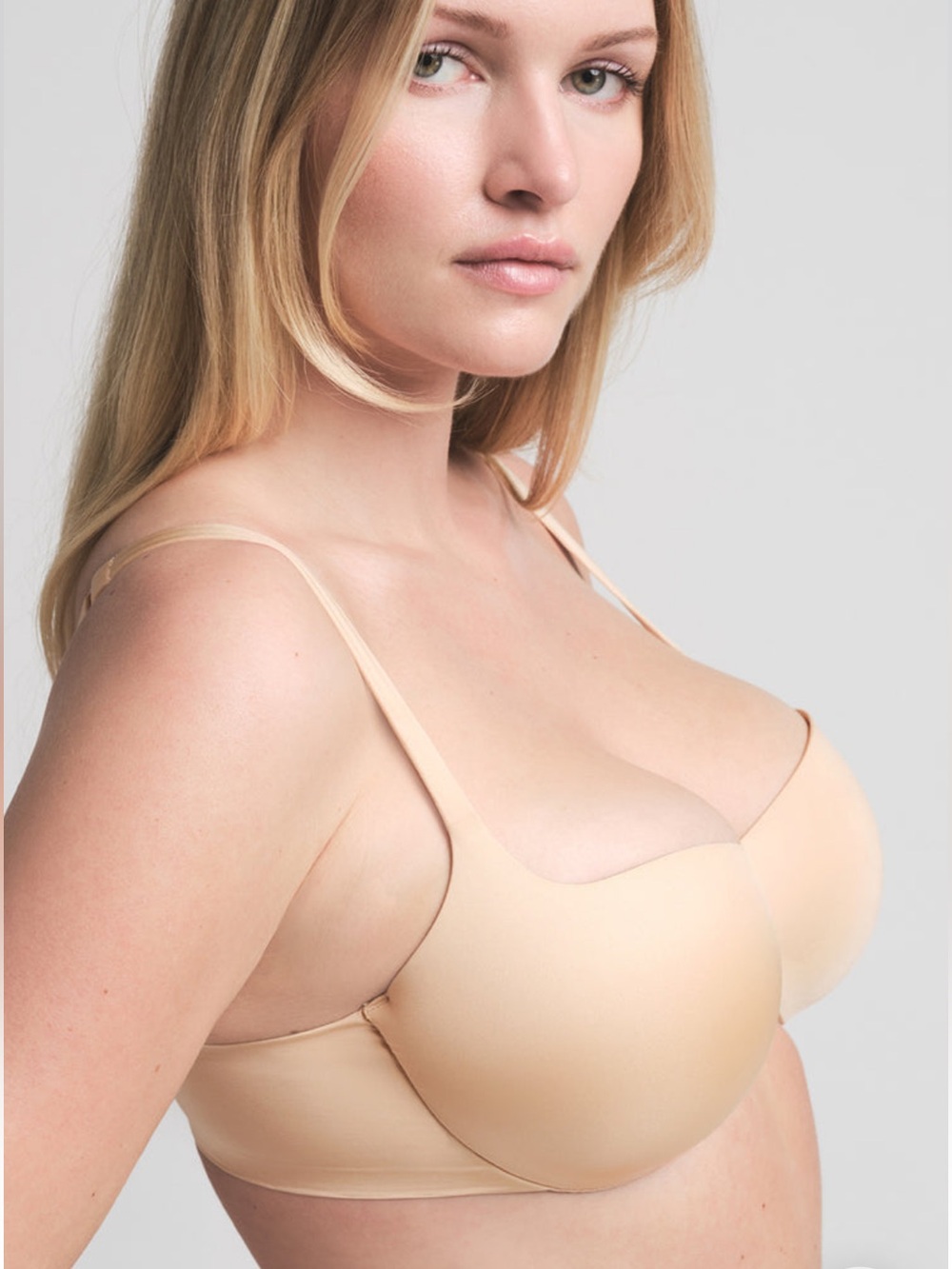 Skims Balconette Push Up Bra in Sand